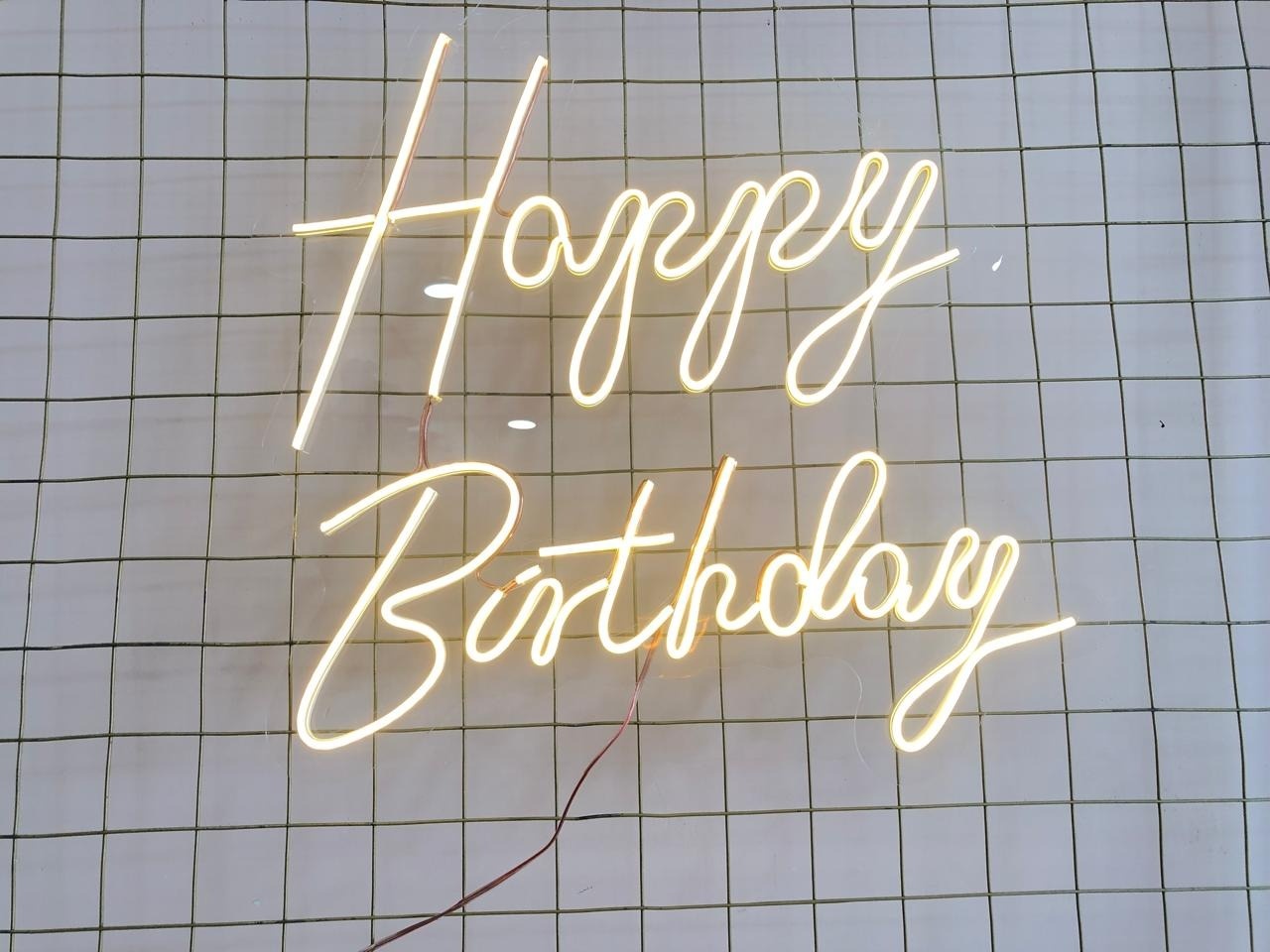 Happy Birtdhay Led Branco Quente 1 (50Cm) - Selminha Lokfest