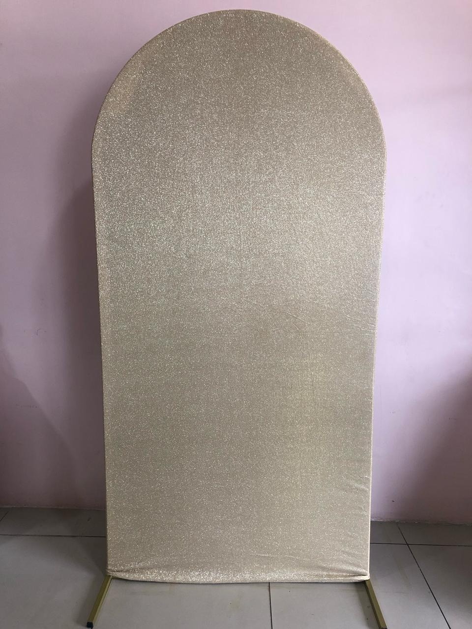 Painel Sublimado Retangular Glitter Dourado (2X1) - Selminha Lokfest
