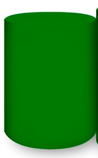 Capa Cilindro Média Verde - Selminha Lokfest