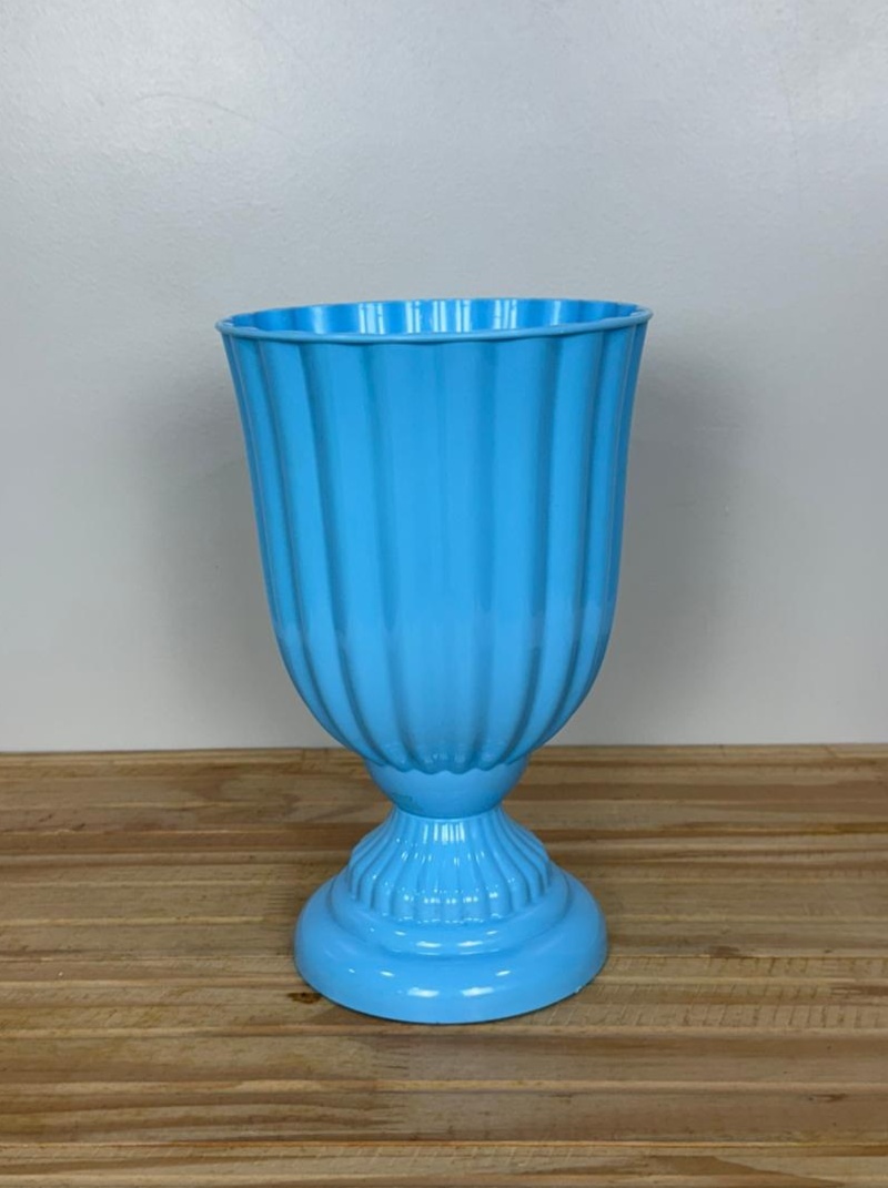 Vaso Dubai Azul Claro (21Cm) - Selminha Lokfest