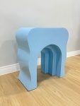 Mesa Onda Pequena Mdf Azul - imagem 2
