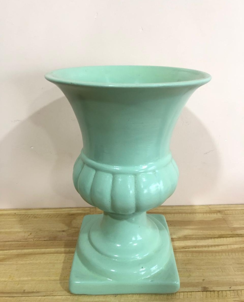 Vaso Grego Cerâmica Verde Bebê (27Cm) - Selminha Lokfest