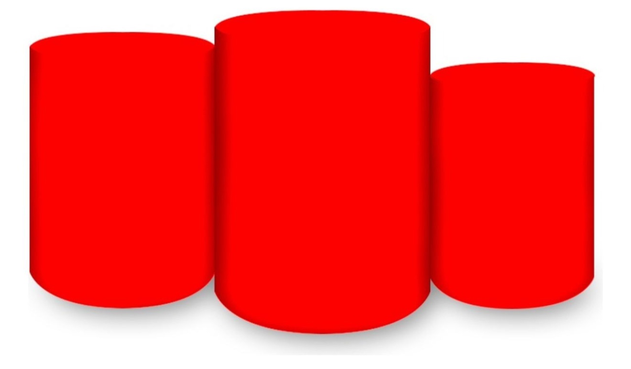 Trio Capas de Cilindros Sublimadas Vermelho - Selminha Lokfest
