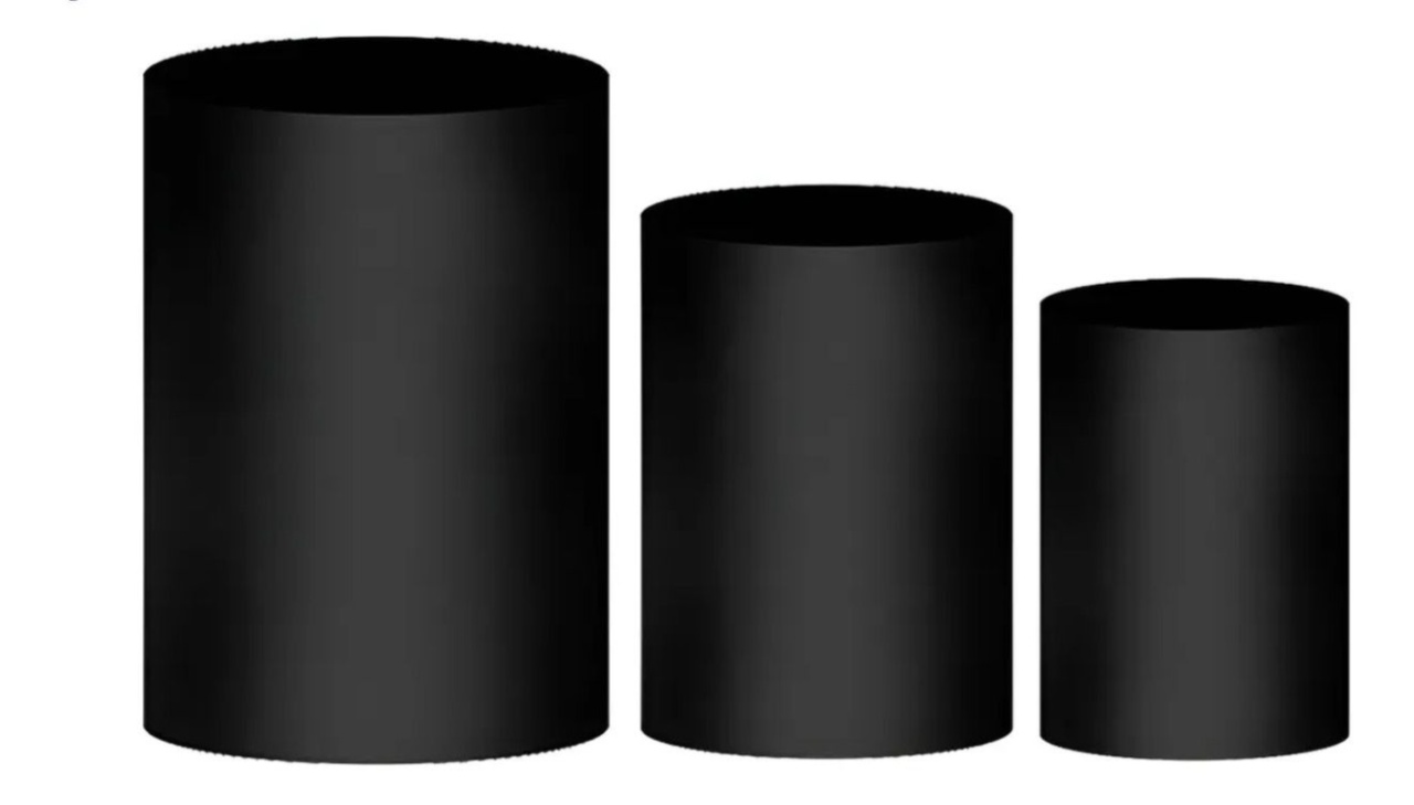 Trio Capas de Cilindros Preto - Selminha Lokfest