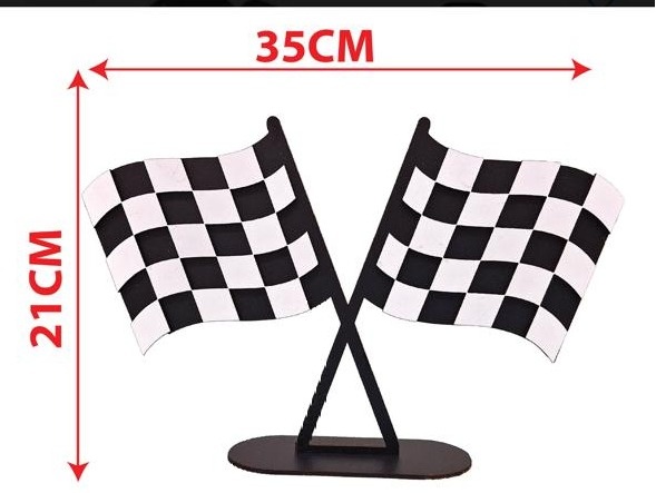 Display de Mesa Mdf Bandeira Carros - Selminha Lokfest
