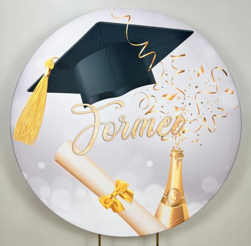 Capa Sublimada Painel Formei Dourado (1,50M) - Selminha Lokfest