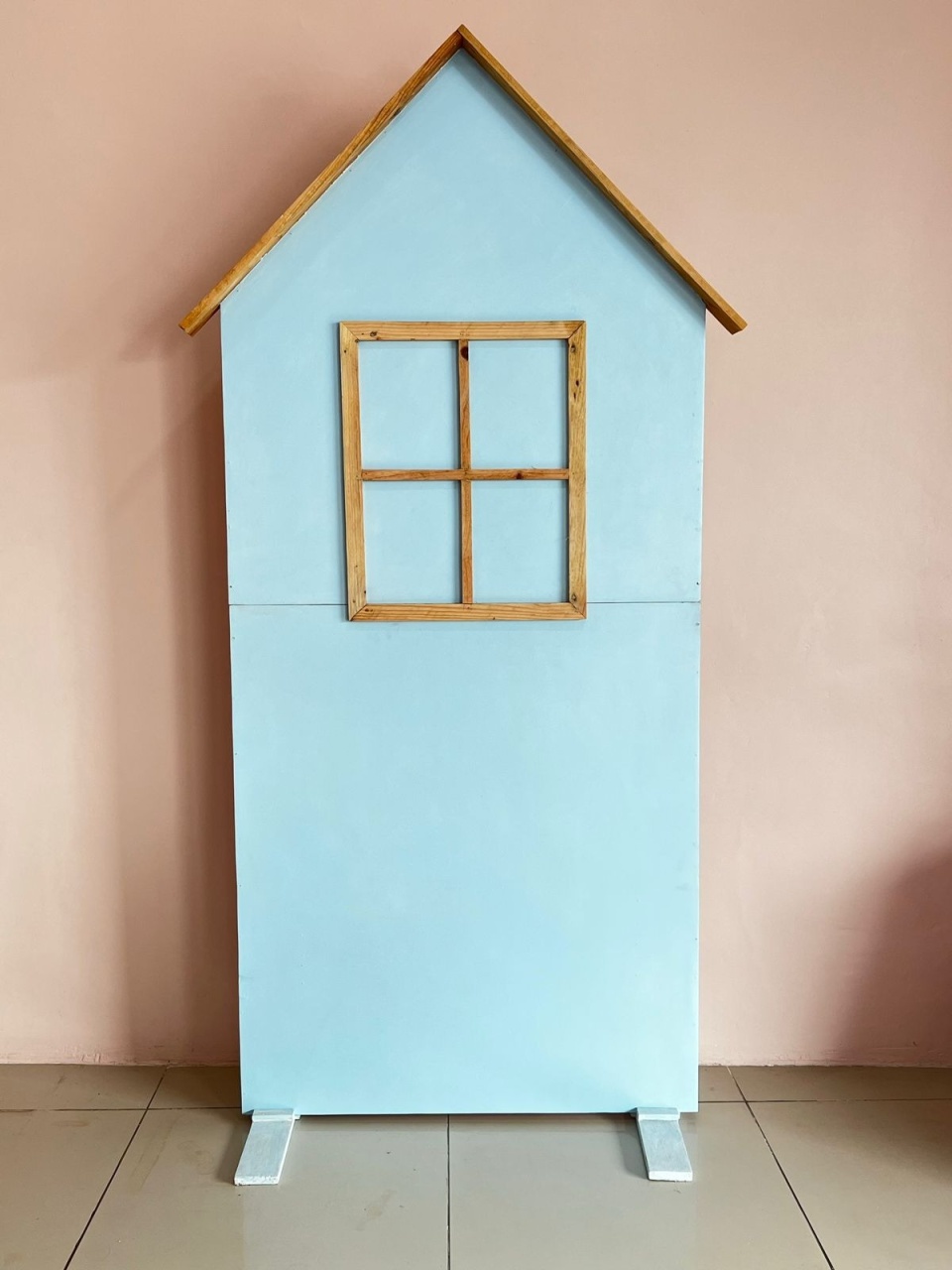 Painel Casinha Azul Mdf (2X1) - Selminha Lokfest