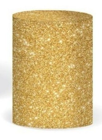 Capa Sublimada Cilindro Pequena Glitter Dourada - Selminha Lokfest