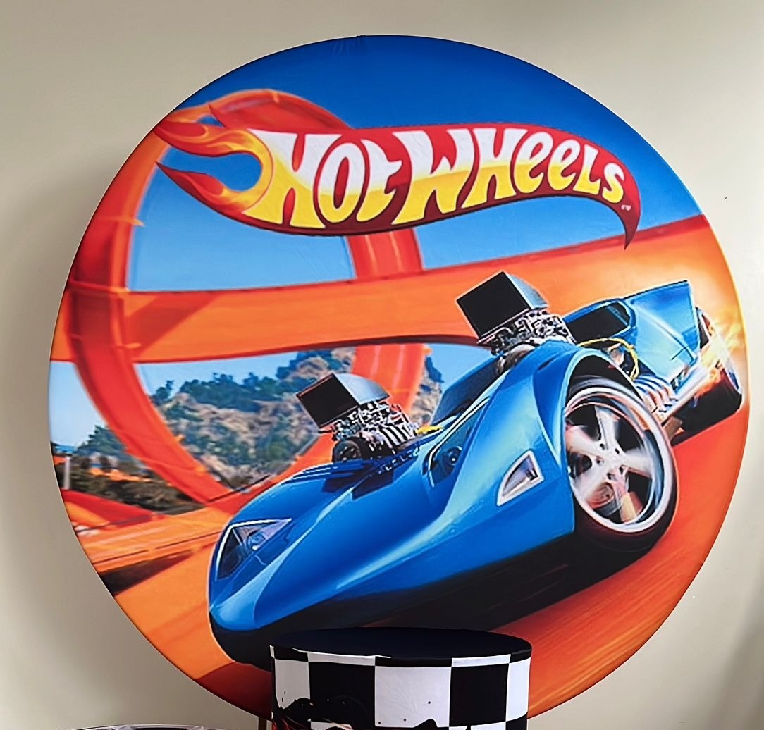 Capa Sublimada Painel Hotwheels (1,50M) - Selminha Lokfest
