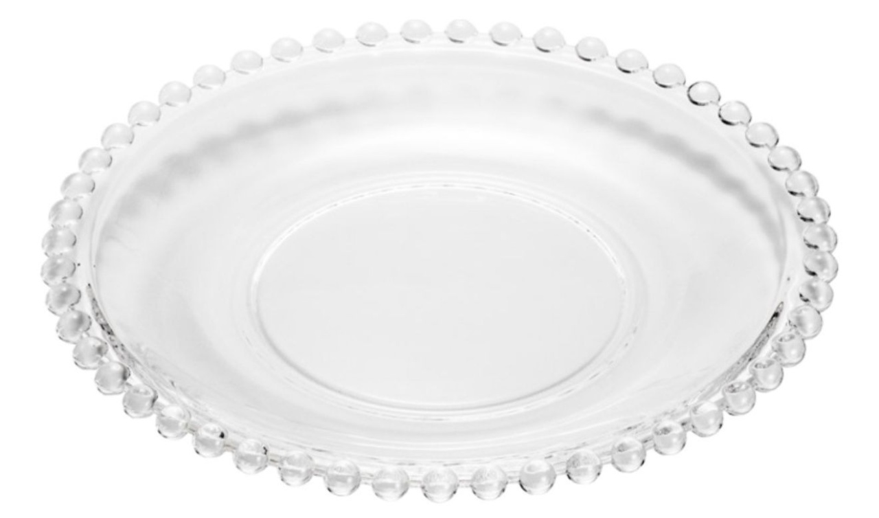 Prato Raso de Cristal Transparente (20Cm) - Selminha Lokfest