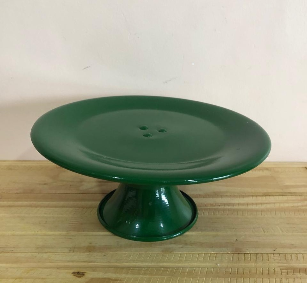 Bandeja Redonda de Alumínio Verde Militar M (23X10) - Selminha Lokfest