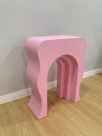 Mesa Onda Grande Mdf Rosa - imagem 2