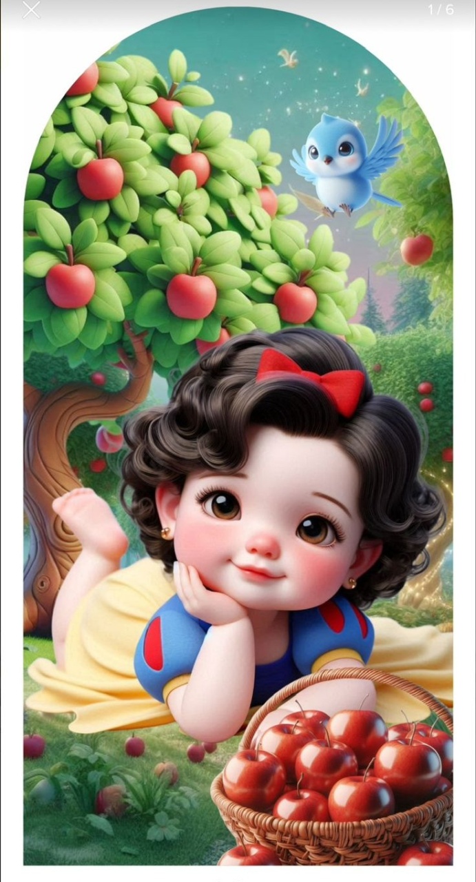 Painel Sublimado Romano Branca de Neve Cute (2X1) - Selminha Lokfest