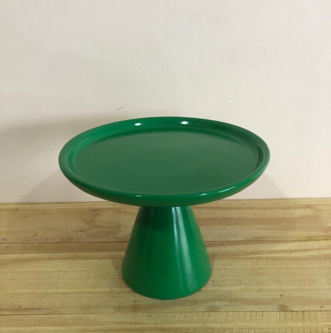 Bandeja Redonda Cerâmica Cone Verde Bandeira (19X13) - Selminha Lokfest