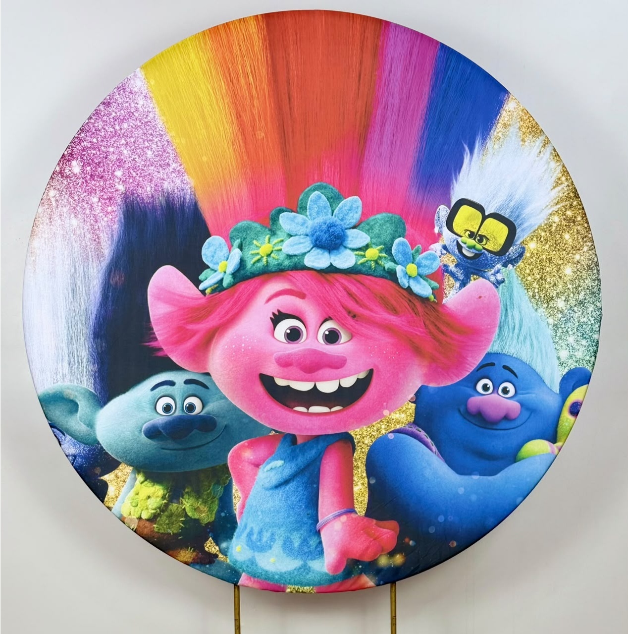 Capa Sublimada Painel Redondo Trolls (1,50M) - Selminha Lokfest