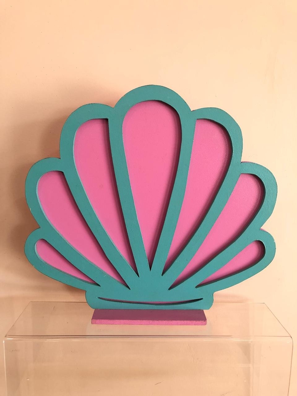 Concha Mdf Rosa C/ Tiffany (34X31) - Selminha Lokfest