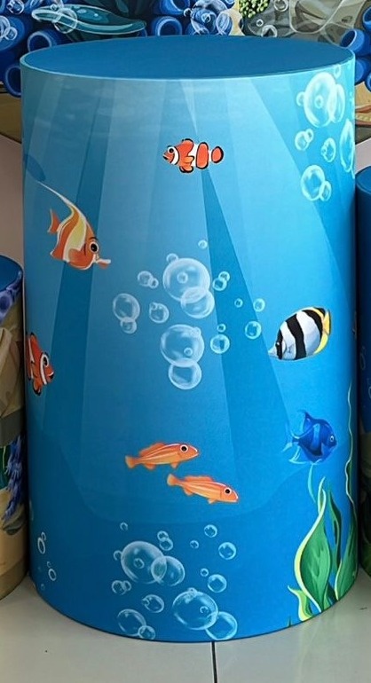 Capa Cilindro Sublimada Grande Fundo Do Mar - Selminha Lokfest