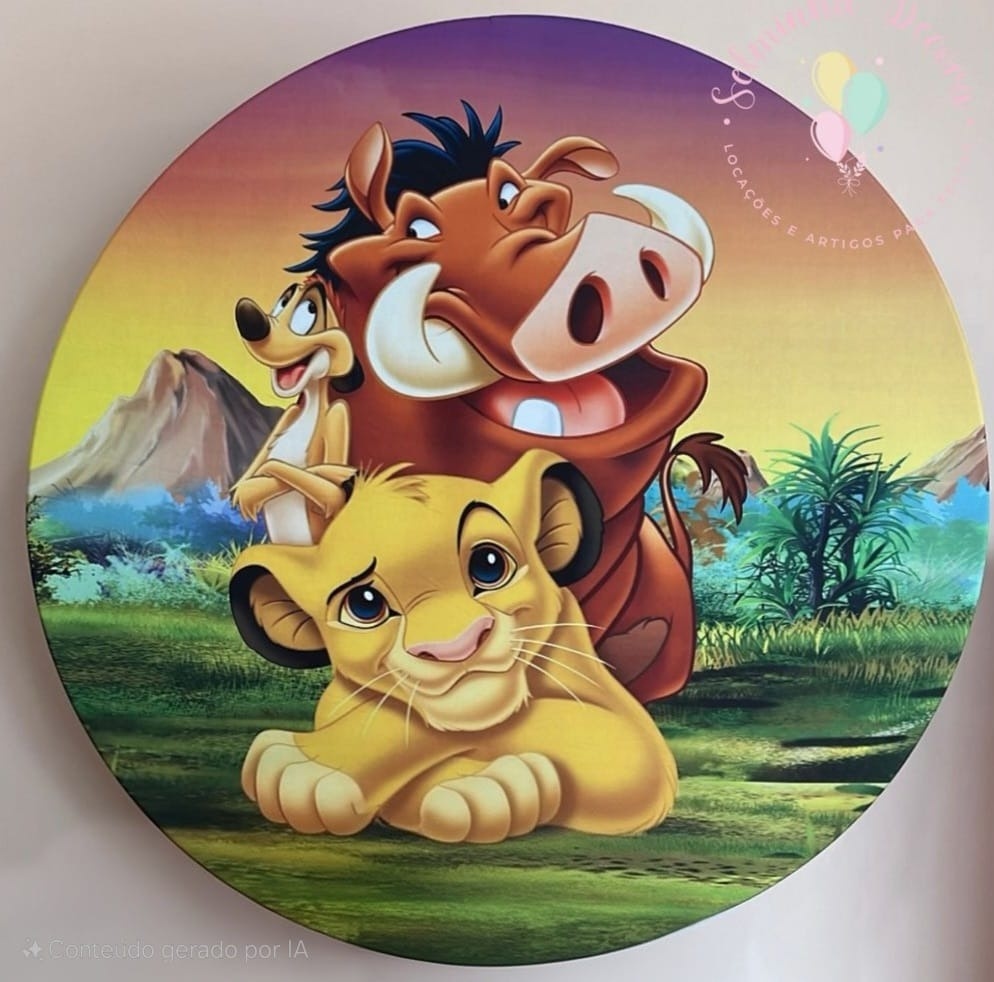Capa Sublimada Painel Rei Leão (1,50M) - Selminha Lokfest