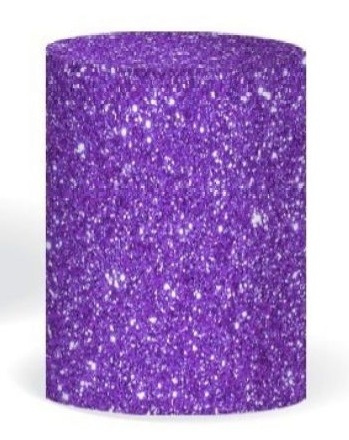 Capa Cilindro Sublimada Pequena Glitter Roxo - Selminha Lokfest