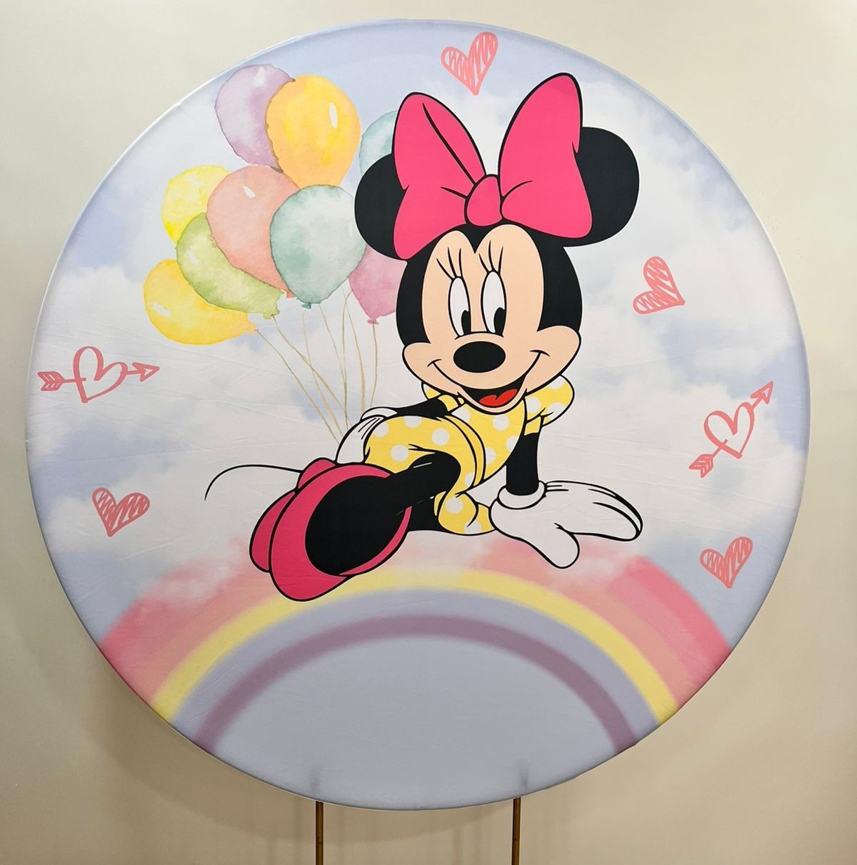 Capa Sublimada Painel Minnie Arco Íris (1,50M) - Selminha Lokfest