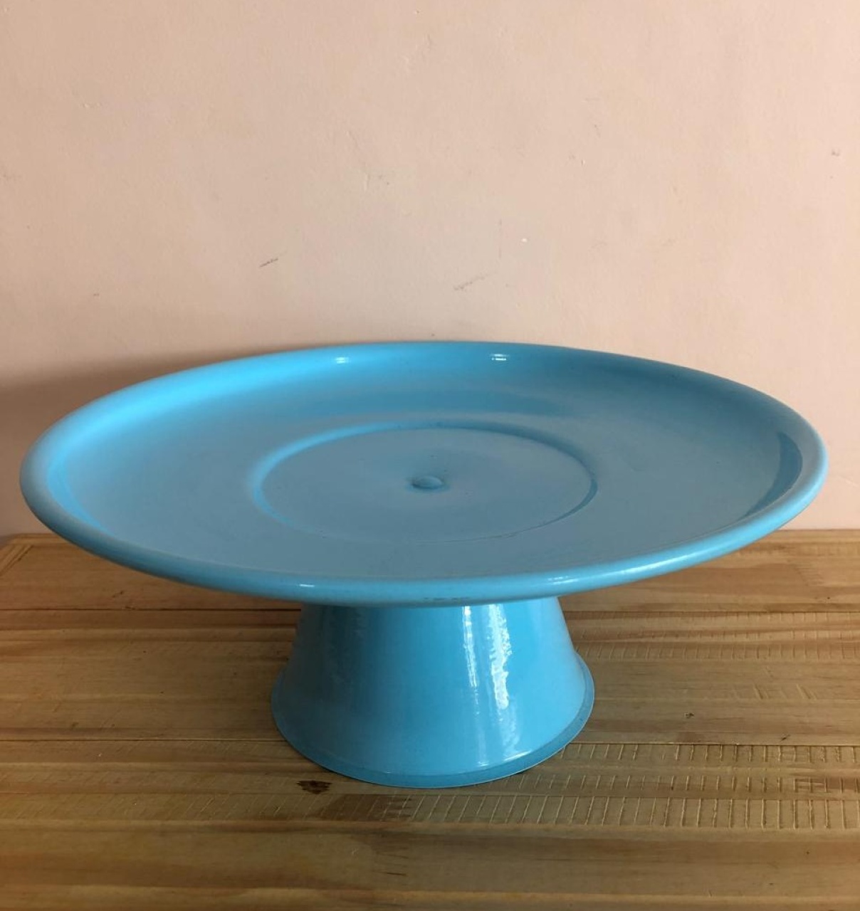 Bandeja Redonda de Alumínio Azul Bebê G (29X12 ) - Selminha Lokfest