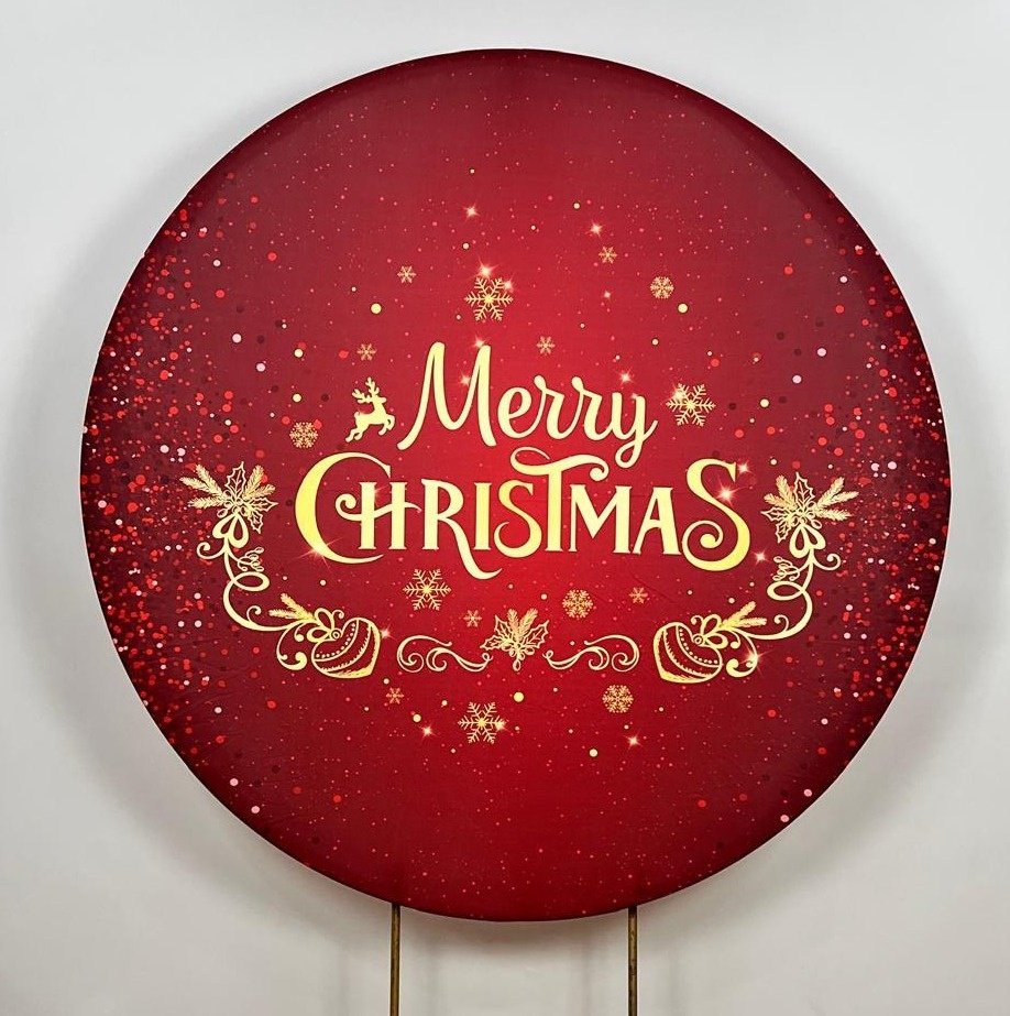 Capa Sublimada Painel Redondo Natal 04 (1,50M) - Selminha Lokfest