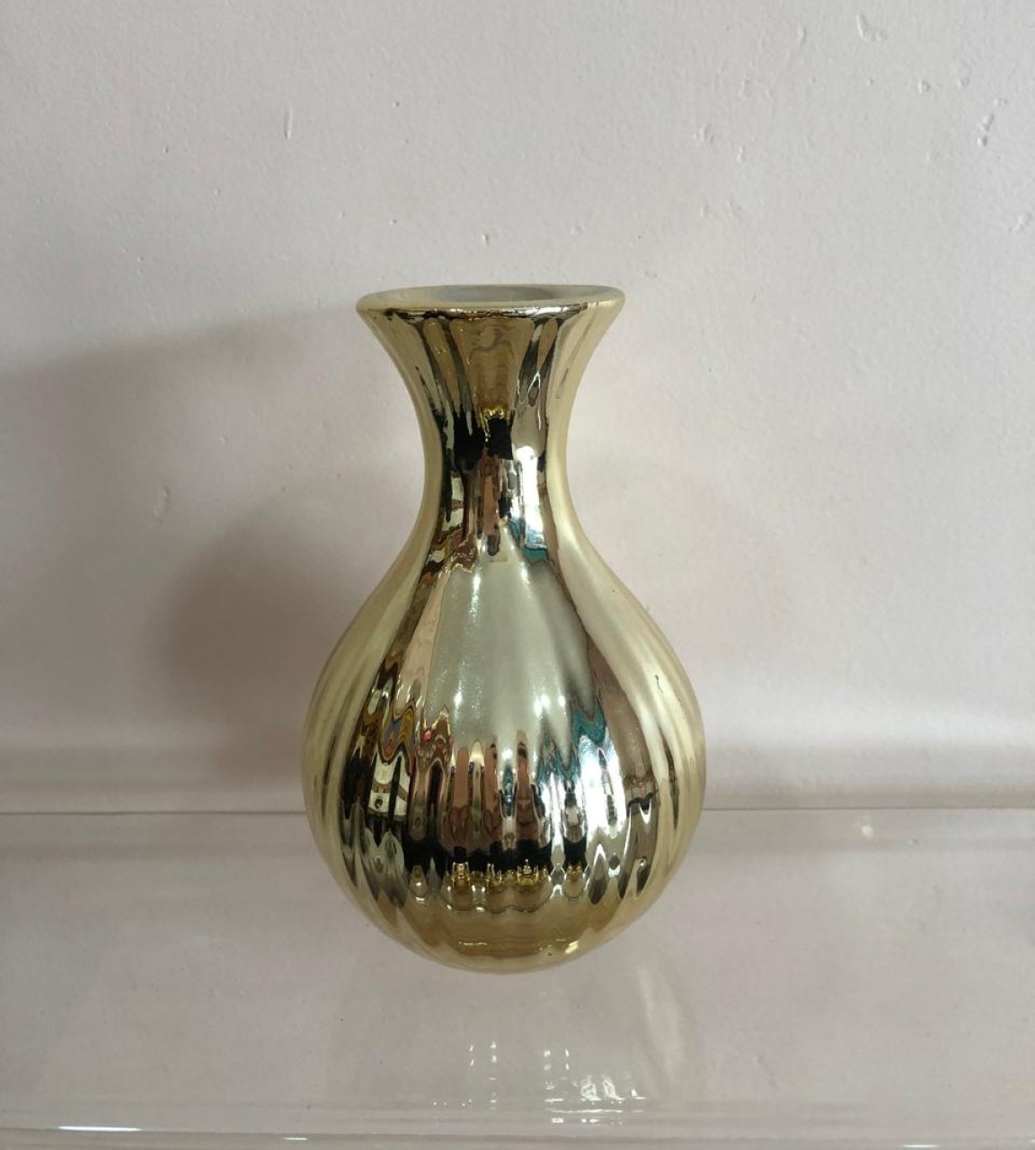 Vaso Mini Dourado (13Cm) - Selminha Lokfest