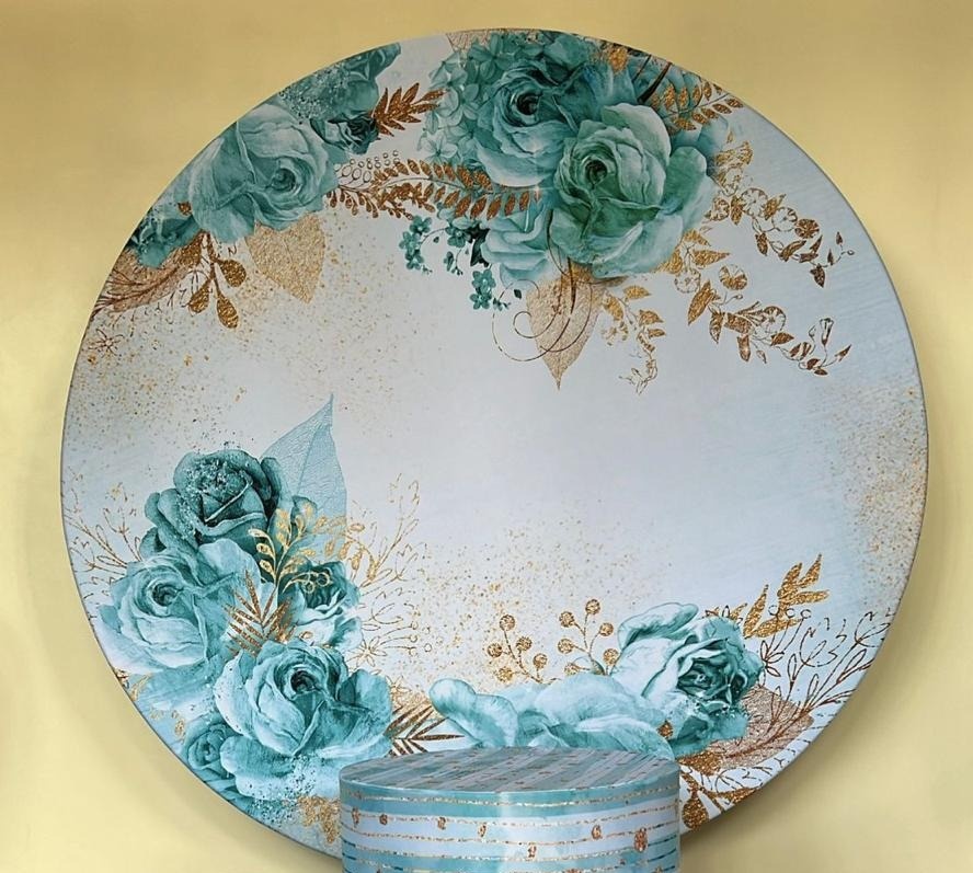 Capa Sublimada Painel Floral Tiffany (1,50M) - Selminha Lokfest