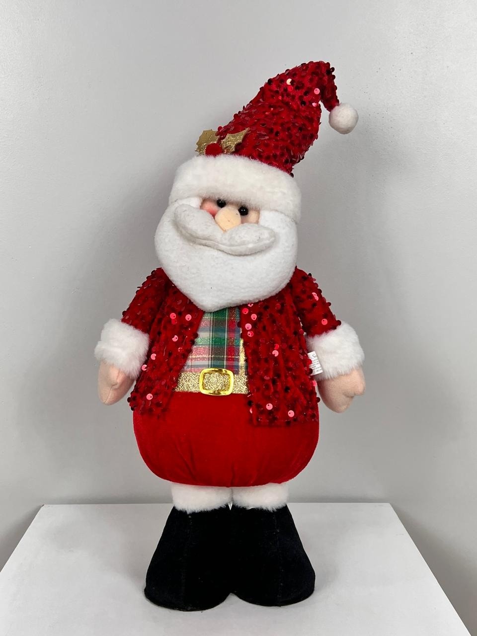 Boneco Papai Noel Vermelho Em Pé - Selminha Lokfest