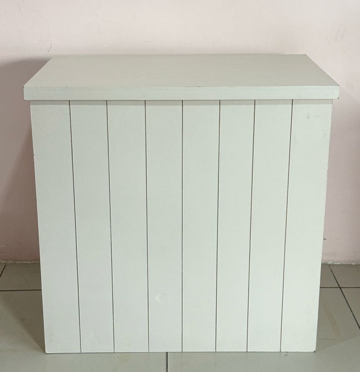 Mesa Cômoda Ripada Bege Mdf (80Cm) - Selminha Lokfest