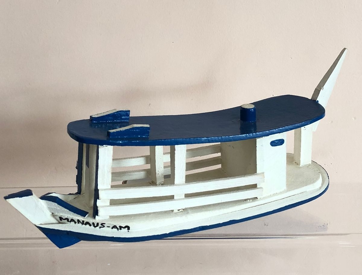 Barquinho Parintins Azul (21Cm) - Selminha Lokfest