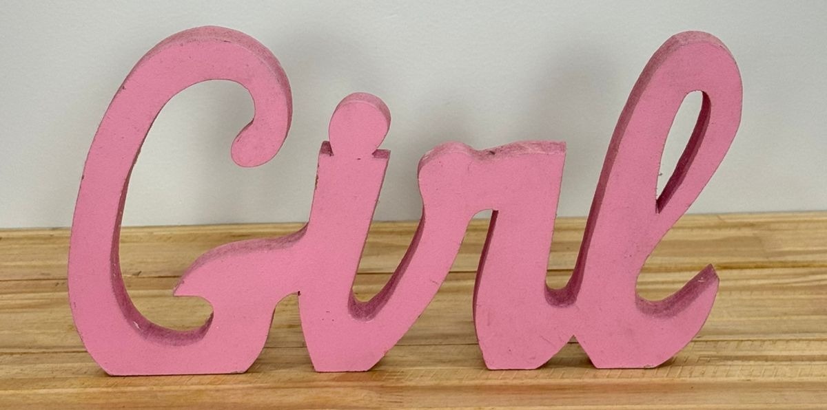 Girl Mdf Rosa (28X15) - Selminha Lokfest