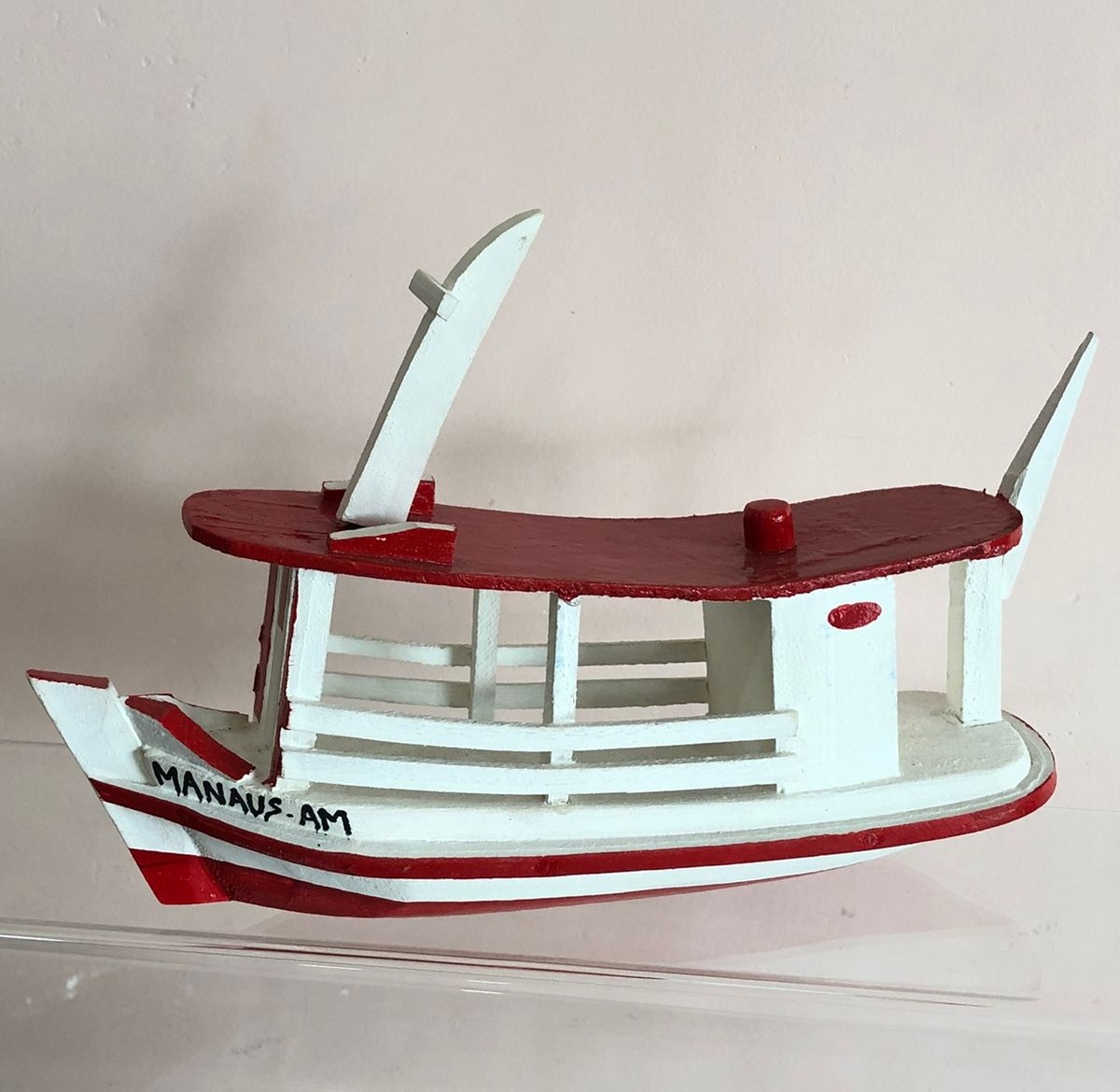Barquinho Parintins Vermelho (21Cm) - Selminha Lokfest