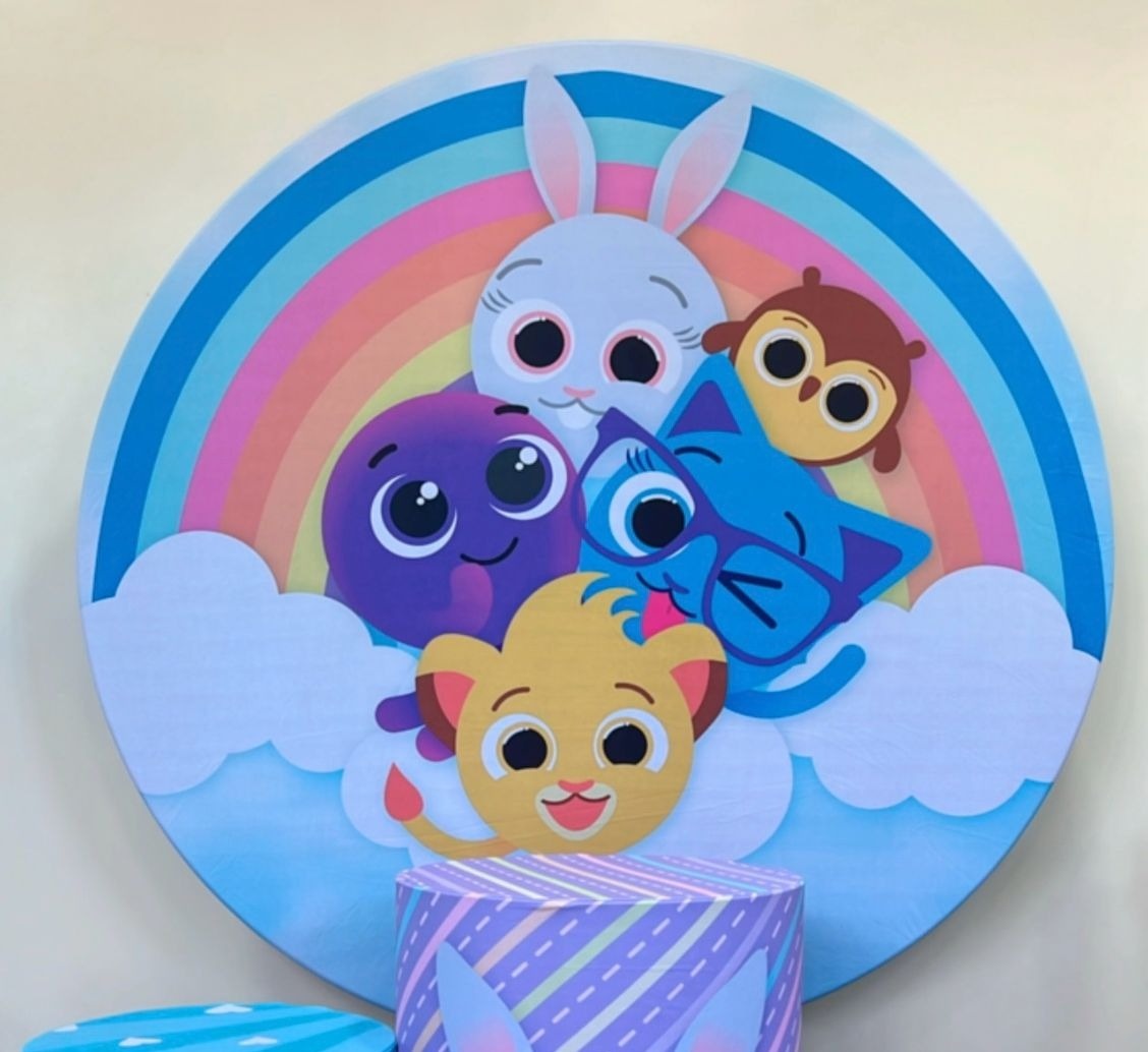 Capa Sublimada Painel Bolofofos Menina (1,50M) - Selminha Lokfest