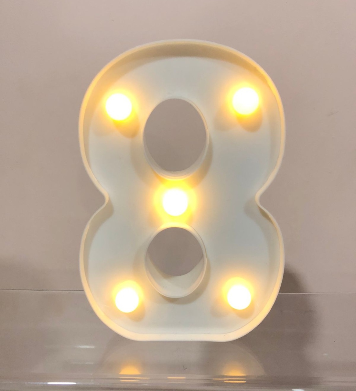 Luminária Número 8 Led - Selminha Lokfest