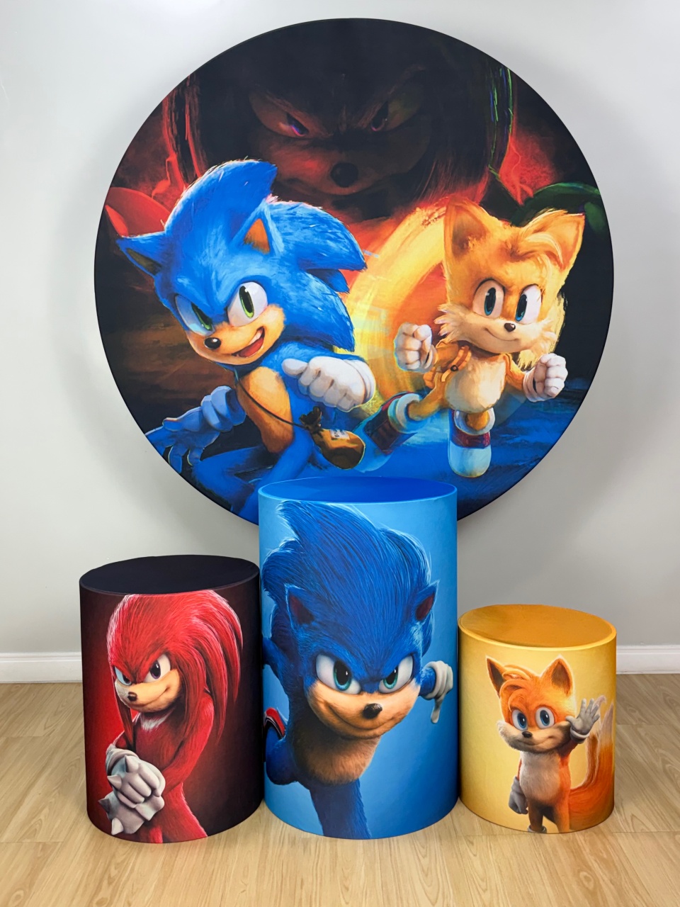 Kit Sublimado Capa Painel Redondo E Capas de Cilindros Sonic - Selminha Lokfest