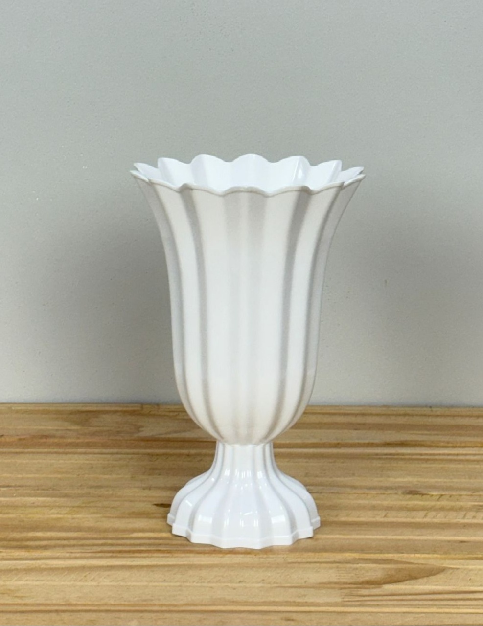 Vaso Popi Pequeno Branco (18.5Cm) - Selminha Lokfest