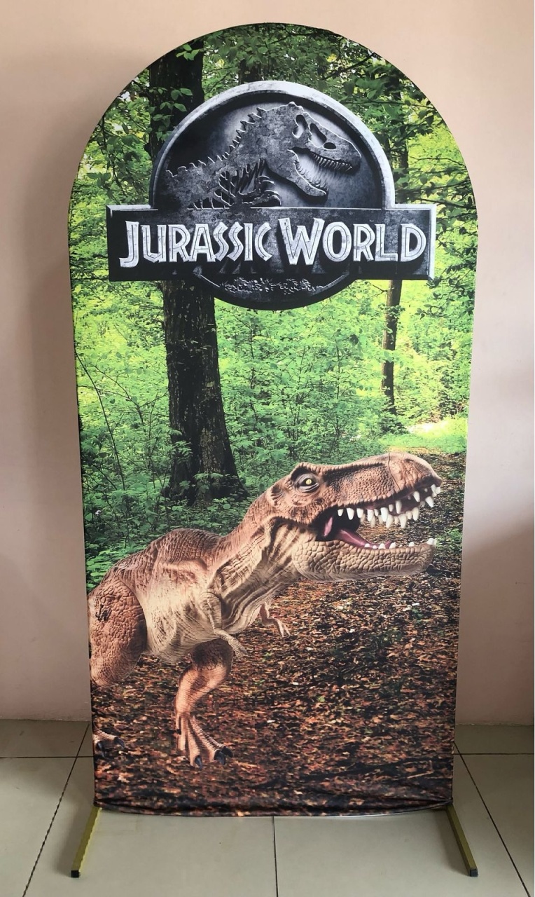 Painel Sublimado Lateral Jurassic Park (Tam 2X1) - Selminha Lokfest