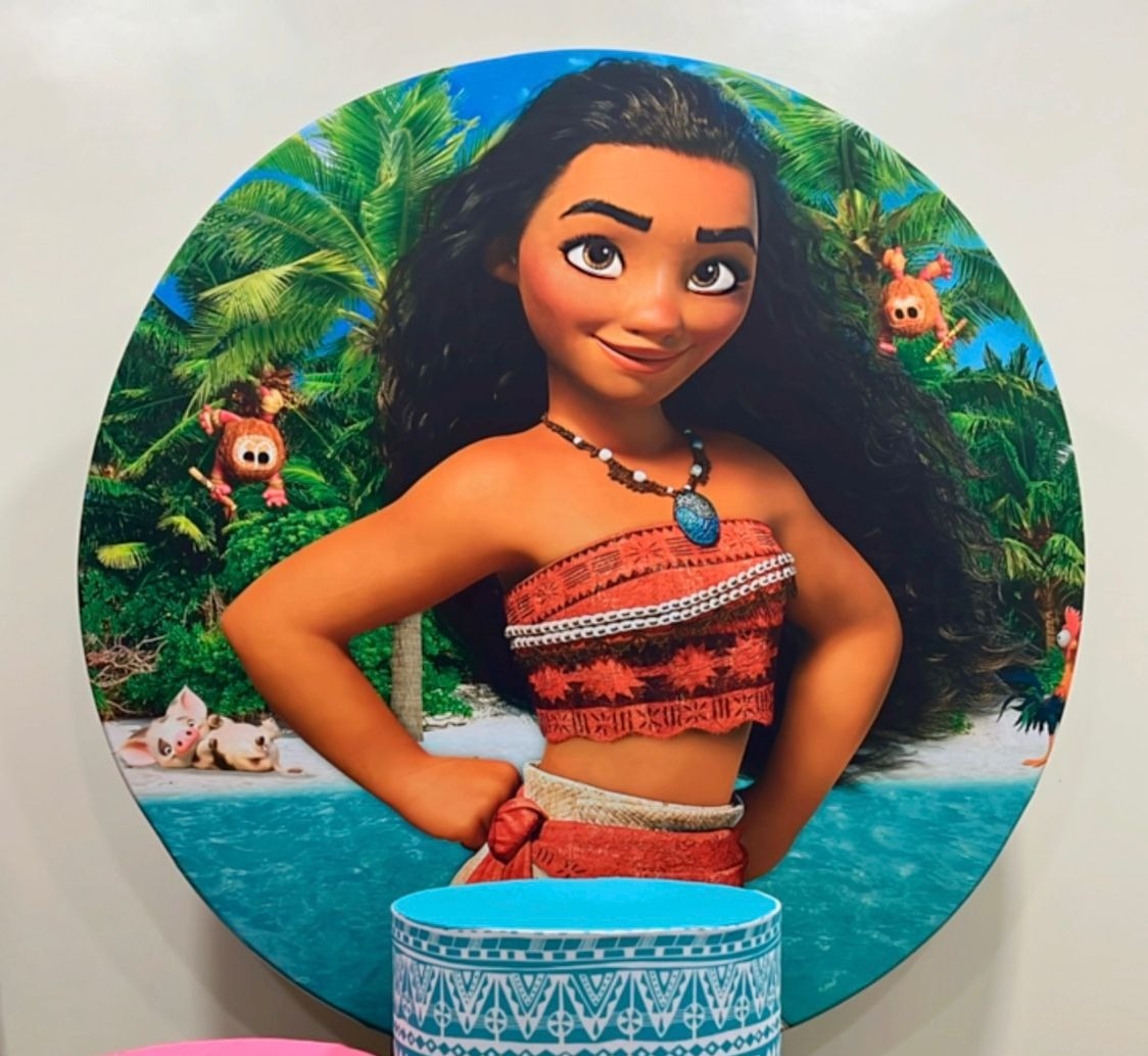 Capa Sublimada Painel Moana Adulta (1,50M) - Selminha Lokfest