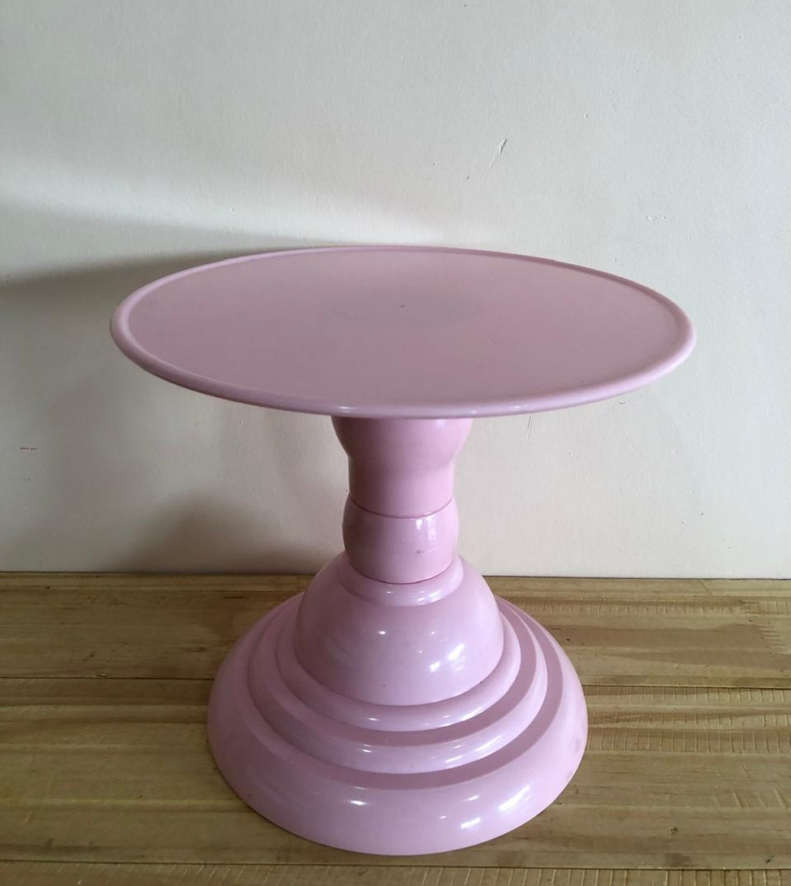 Bandeja Redonda Plástica Rosa Bebê (22X19) - Selminha Lokfest