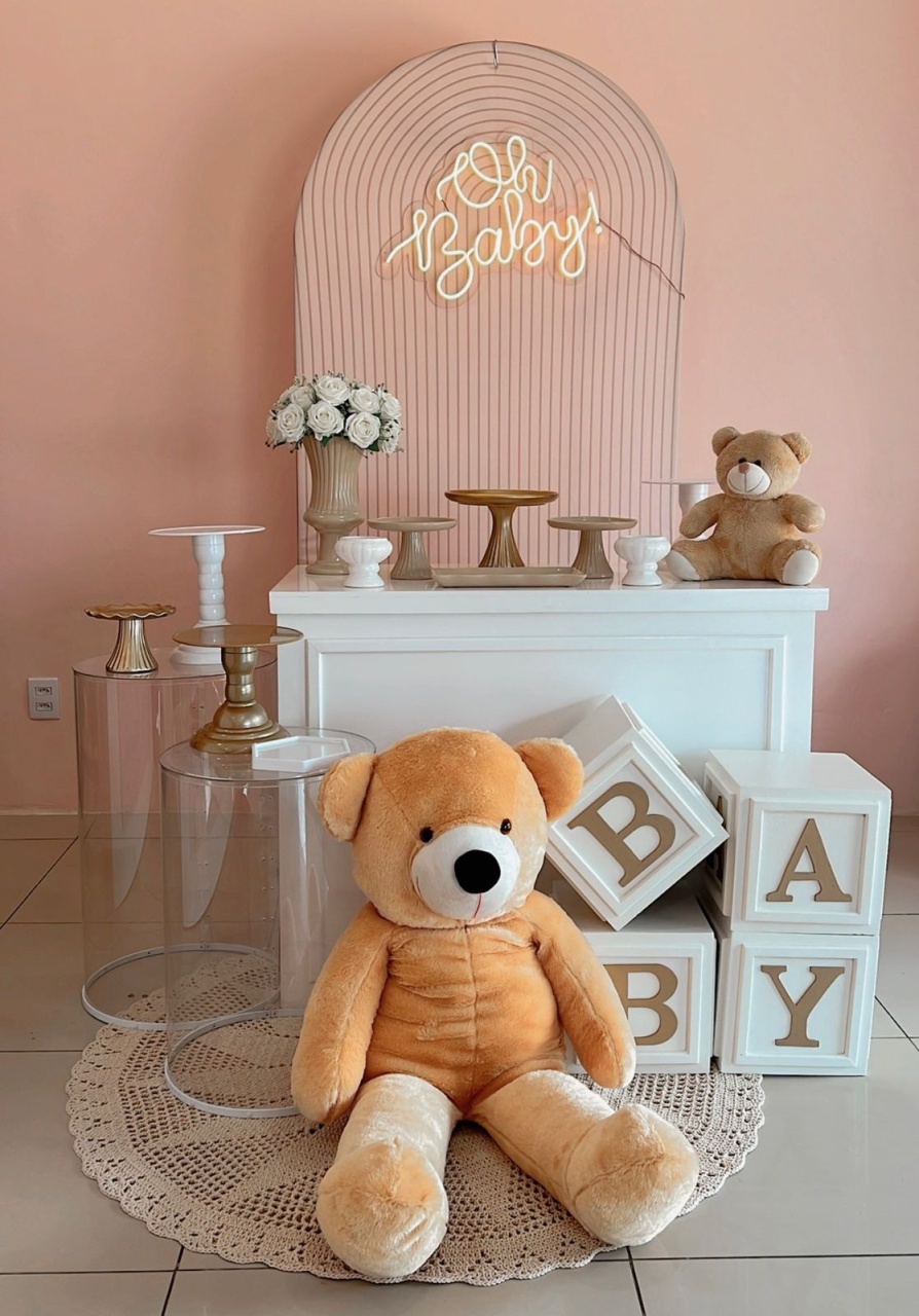 Kit Chá de Bebê Ursinho Bege - Selminha Lokfest