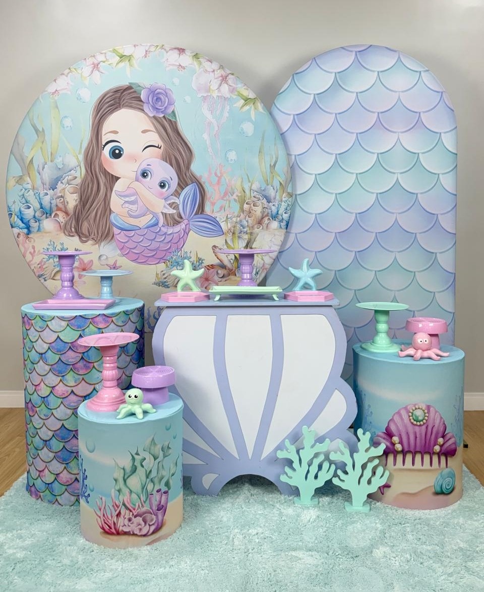 Kit Festa Show Sereia Cute - Selminha Lokfest