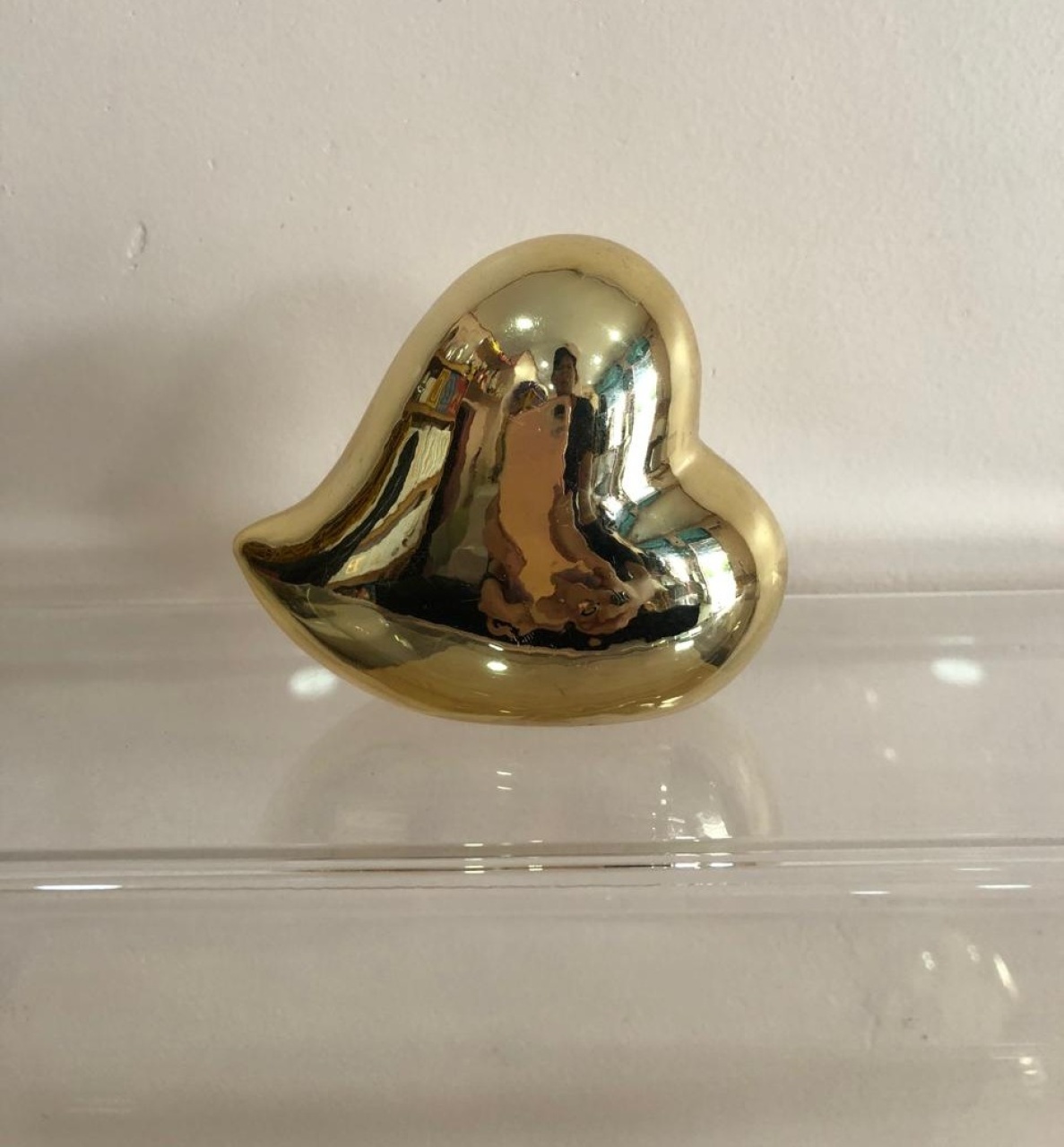 Coração Mini Dourado (9Cm) - Selminha Lokfest