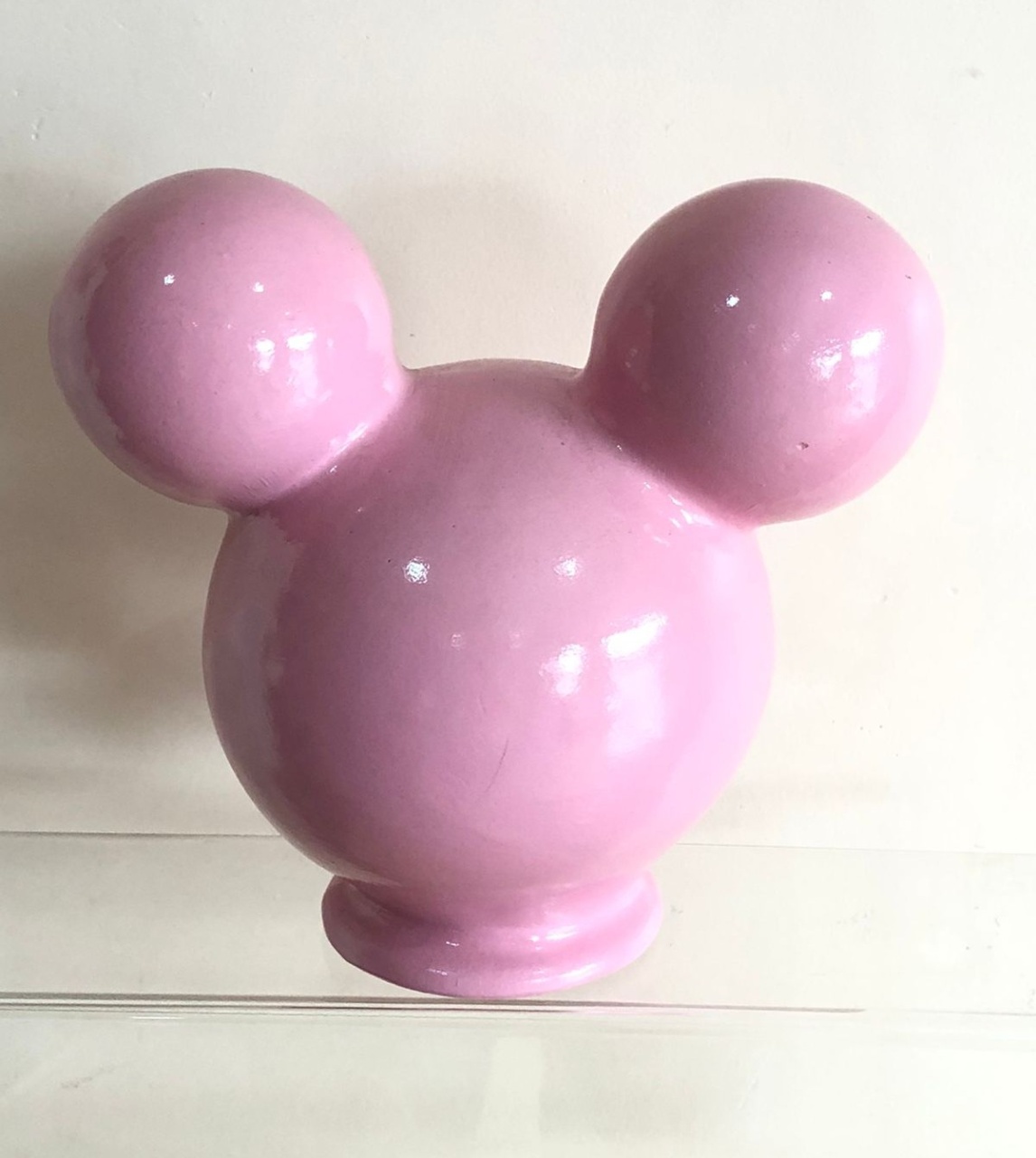 Cabeça Minnie Rosa Cerâmica  - Selminha Lokfest