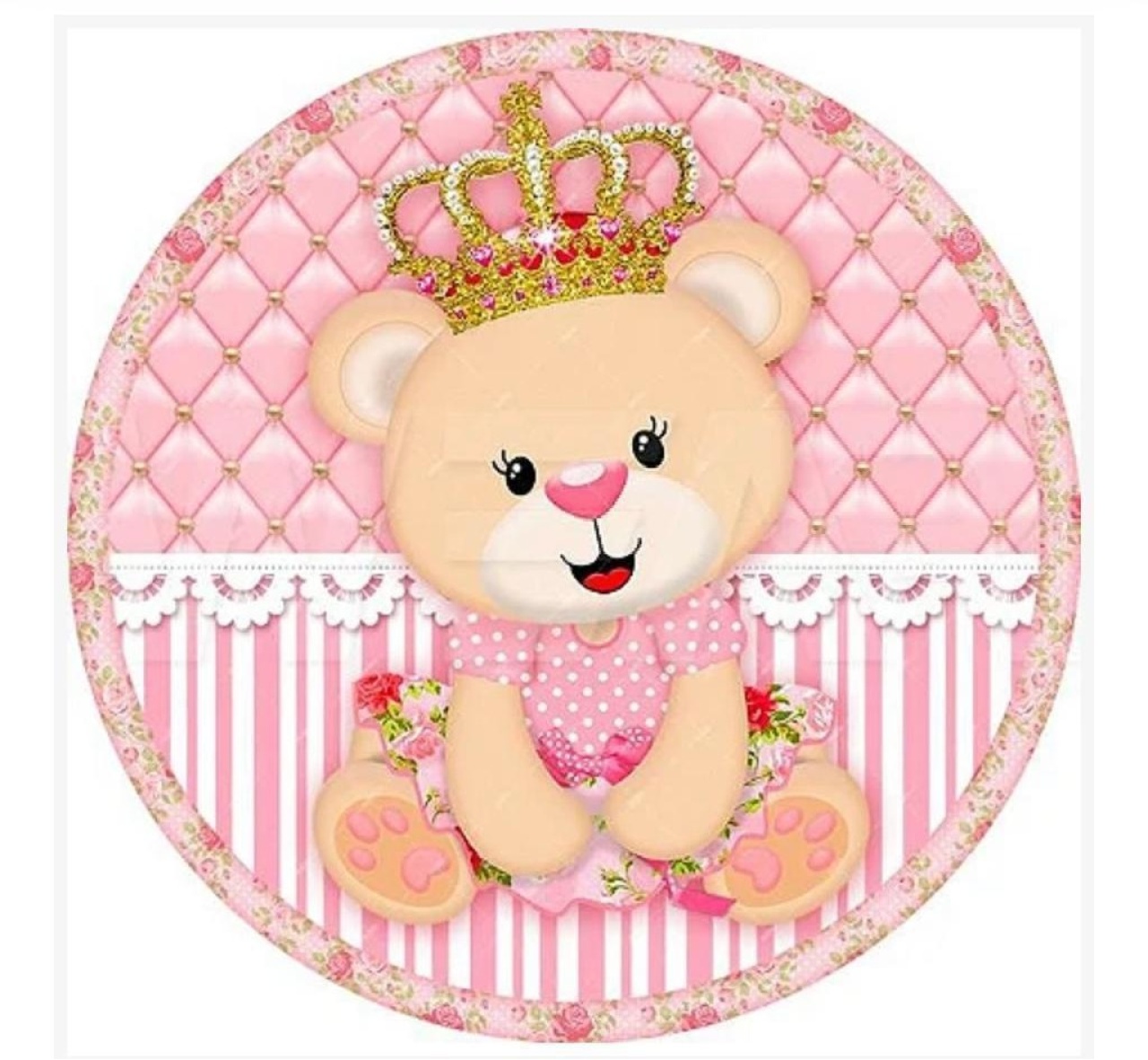 Capa Sublimada Painel Ursinha Princesa (1,50M) - Selminha Lokfest