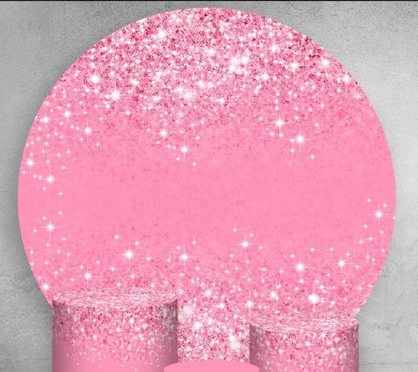 Capa Sublimada Painel Rosa C/ Glitter (1,50M) - Selminha Lokfest