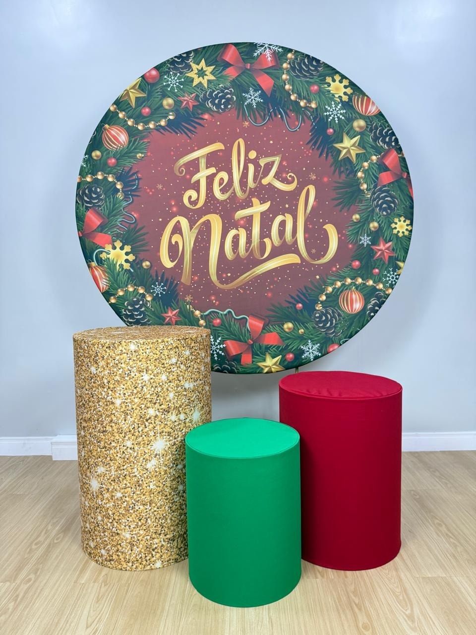 Kit Sublimado Capa Painel Redondo E Capas de Cilindros Natal 01 (Cópia) - Selminha Lokfest