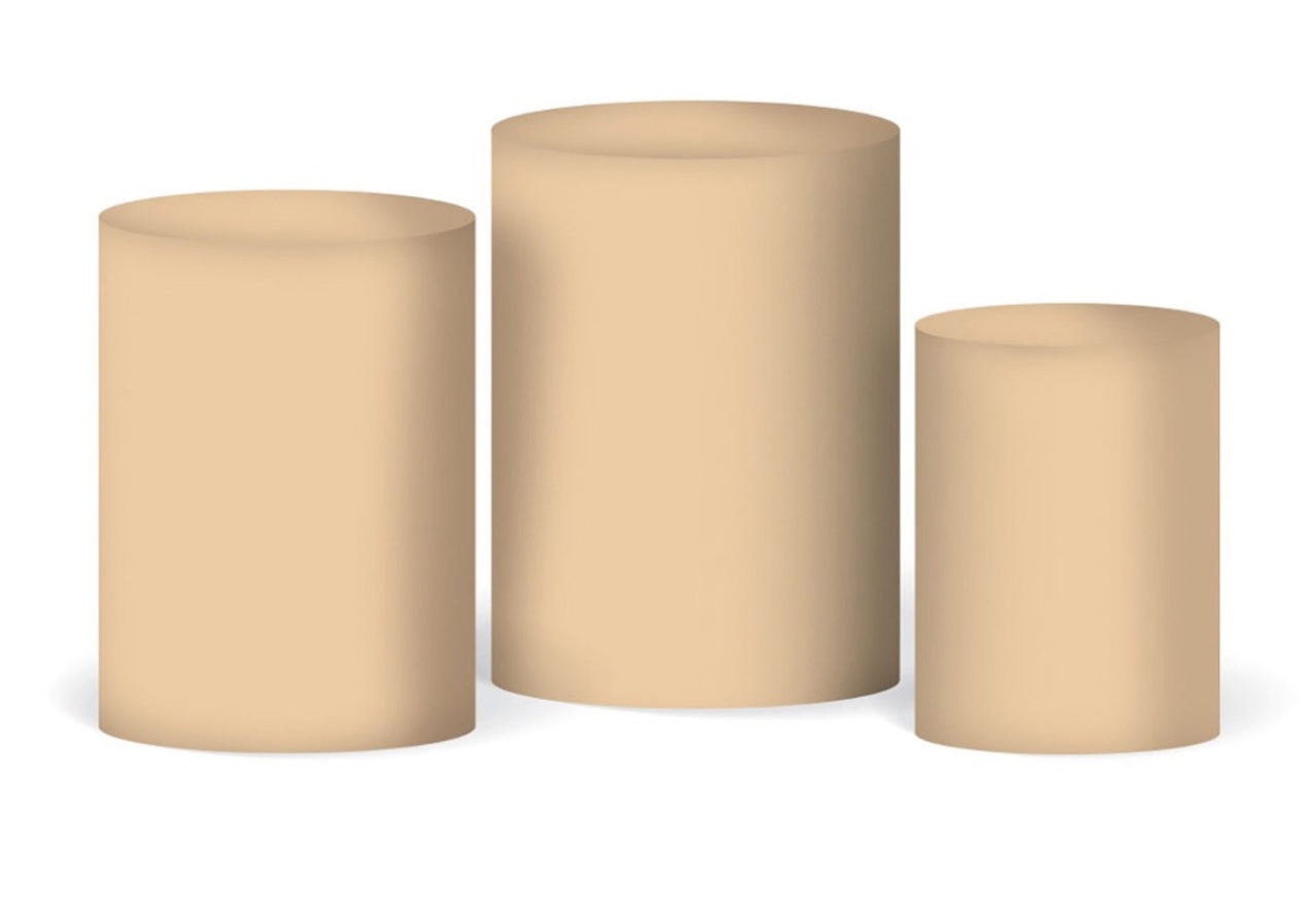 Trio Capas de Cilindros Bege - Selminha Lokfest