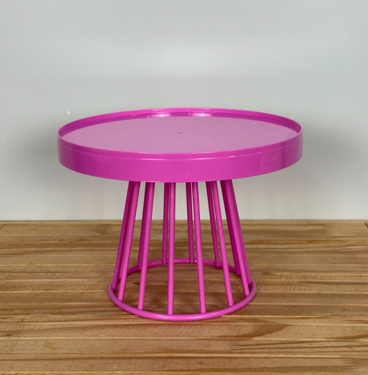 Bandeja Roma Redonda Plástica Rosa Claro (17X23) - Selminha Lokfest