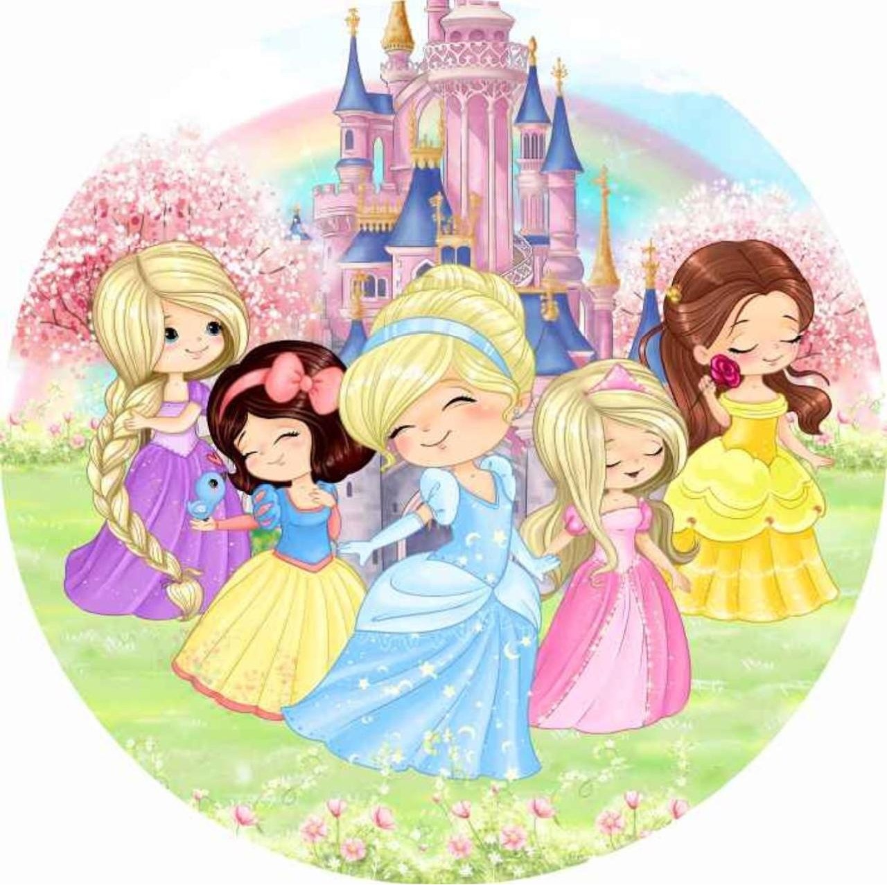 Capa Sublimada Painel Princesas Cute (1,50M) - Selminha Lokfest